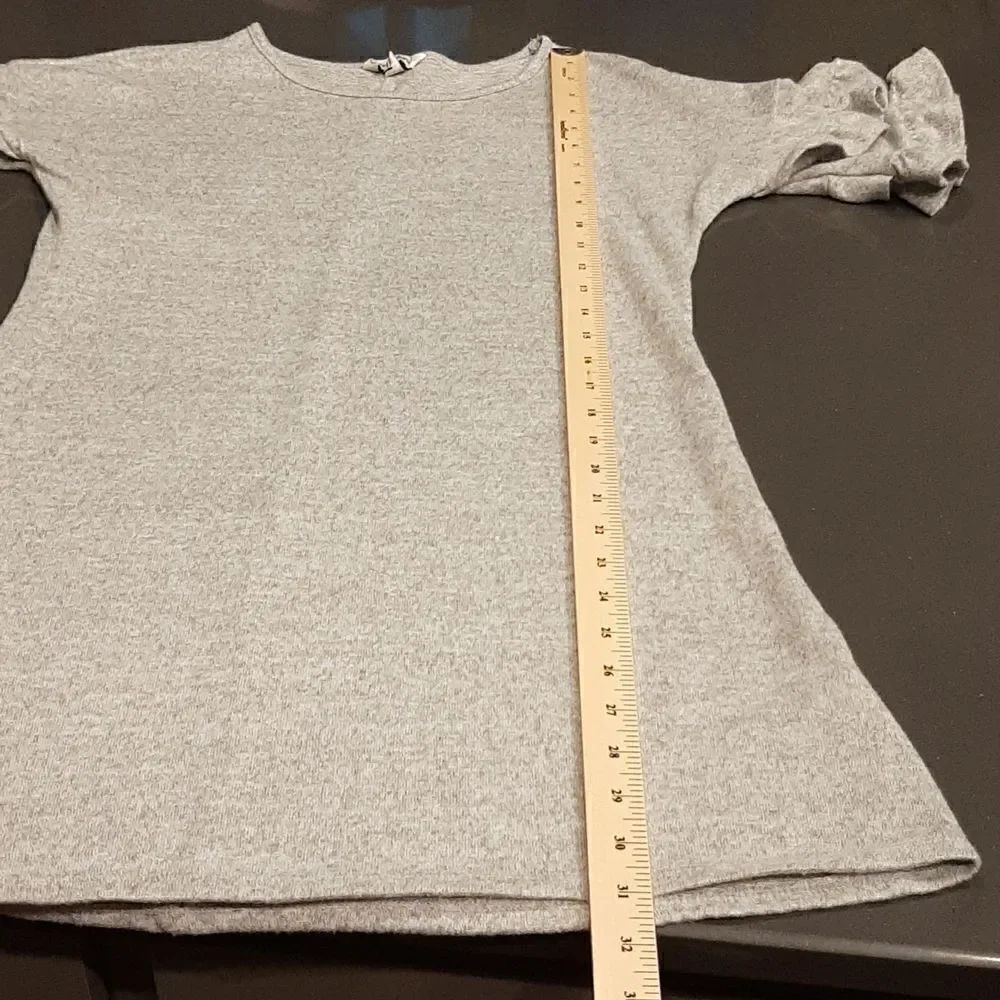 Speechless Medium Gray Mini Dress with Ruffle Sleeves - Picture 6 of 9